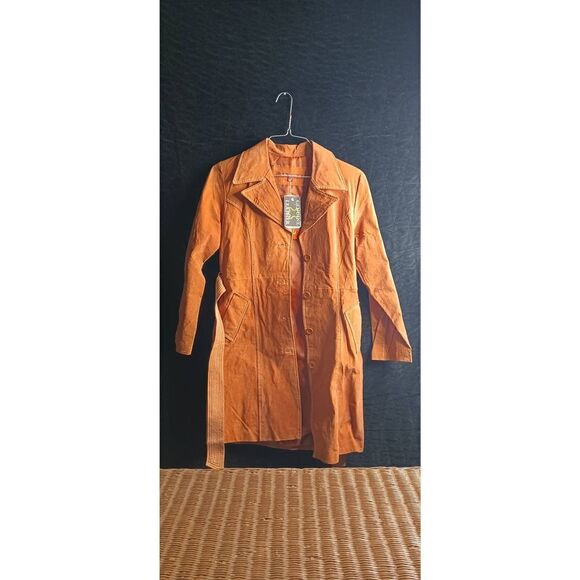 Vintage Women's size medium suede leather Jennyfer.J jacket nwt - Picture 1 of 5